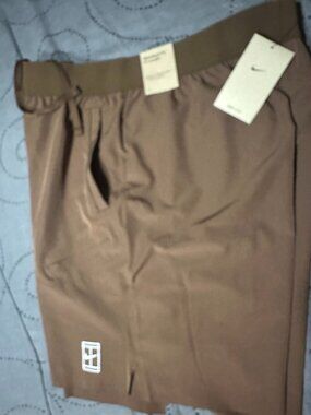 NIKE TENNIS COURT ADVANTAGE DRI FIT #259 BROWN SHORTS SIZE 2XL OR L MEN $70.00